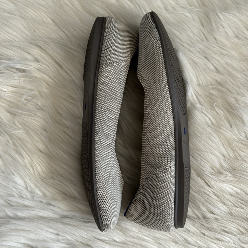 Rothy's "Retired" Birdseye Flax Round Toe Flats Size 7 - Picture 3 of 12